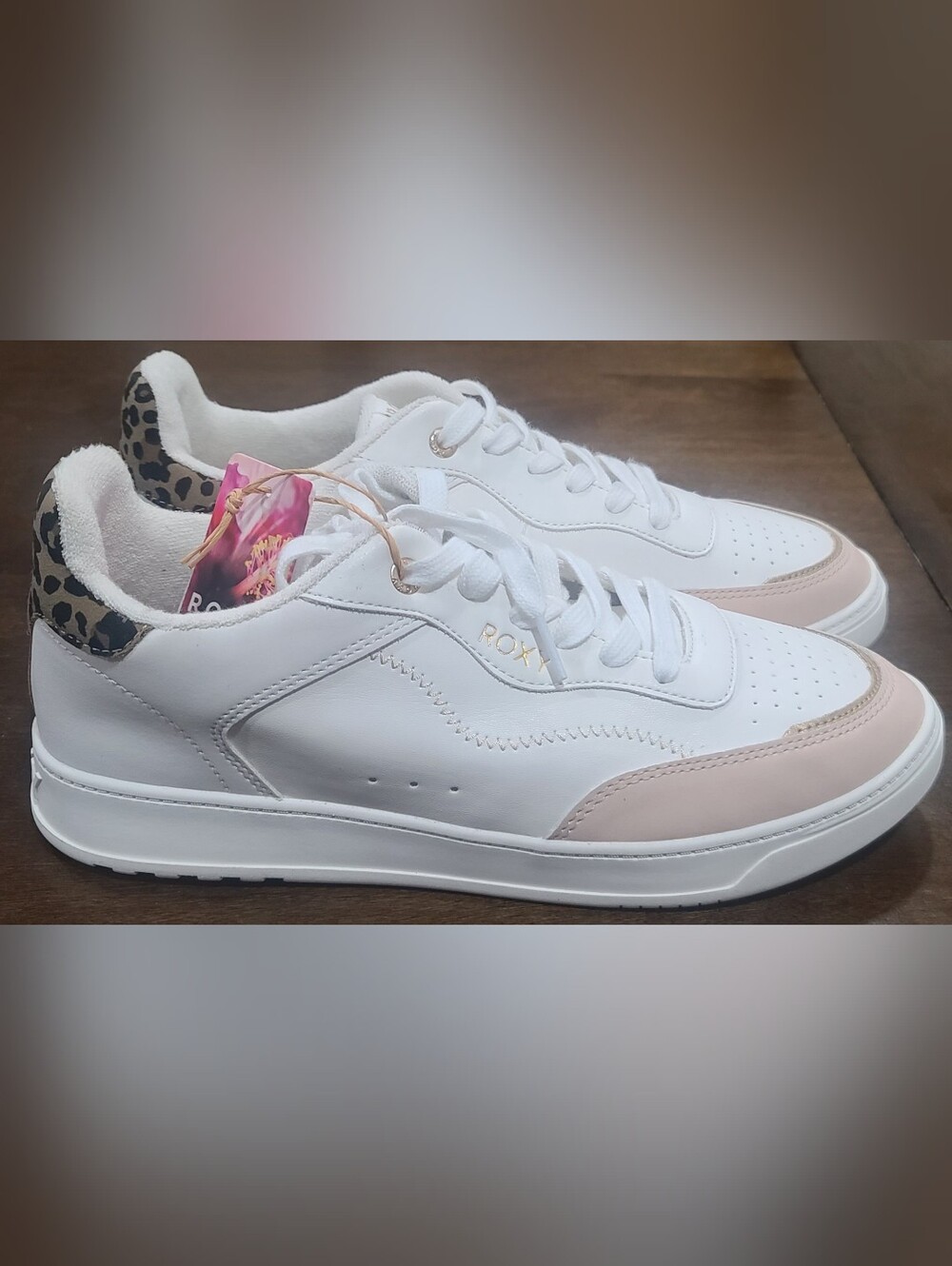 Roxy Vivianne White/Blush Pink/Leopard Pattern Women's